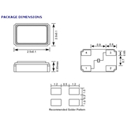 Oscilent晶振,296晶振,296-25.0M-9-20-G-S-TR晶振